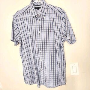 Tommy Hilfiger Shirt Size Large Short Sleeve Blue Color